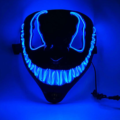 2024 Halloween Neon VenomMask European and American Movies Horror Funny Full Face LED Mask Color Cosplay Costume Supplies