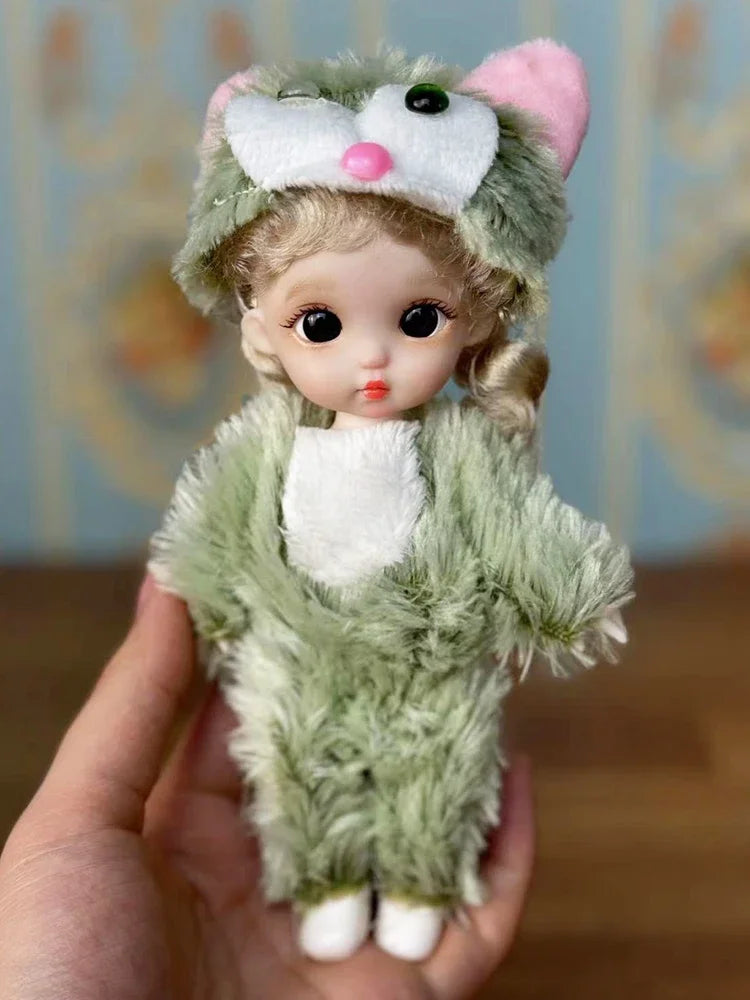 Lovely 17cm Doll 1/8 Bjd Dolls Mini Playhouse Doll Toy Kids Girls Dolls Toy Gift