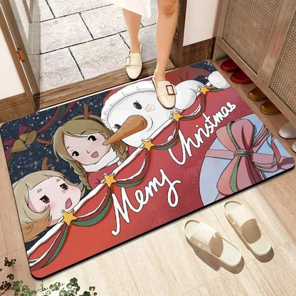2024 Halloween Pumpkin Carpet Bedroom Bathroom Floor Mats Decorative Halloween Floor Mats Christmas Mats Christmas Decorations