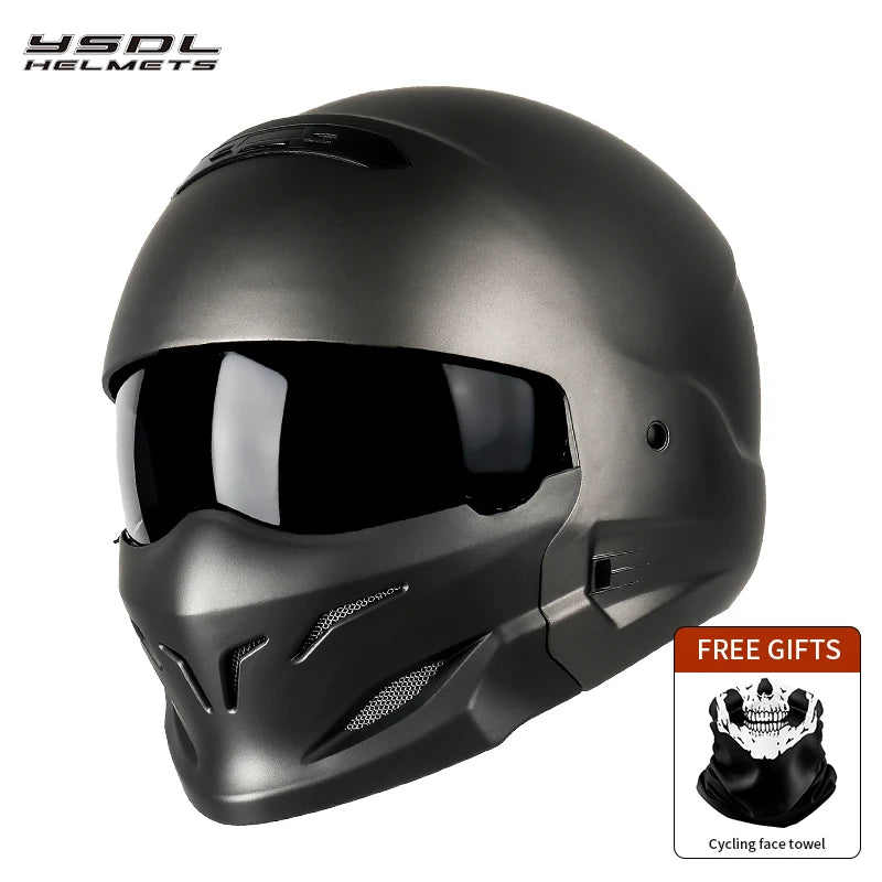 Scorpion Helmet Sunscreen Retro Motorcycle Full Helmet Men  Women Detachable Face Mask Combination Helmets Summer Safety Helmet