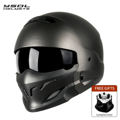 Scorpion Helmet Sunscreen Retro Motorcycle Full Helmet Men  Women Detachable Face Mask Combination Helmets Summer Safety Helmet