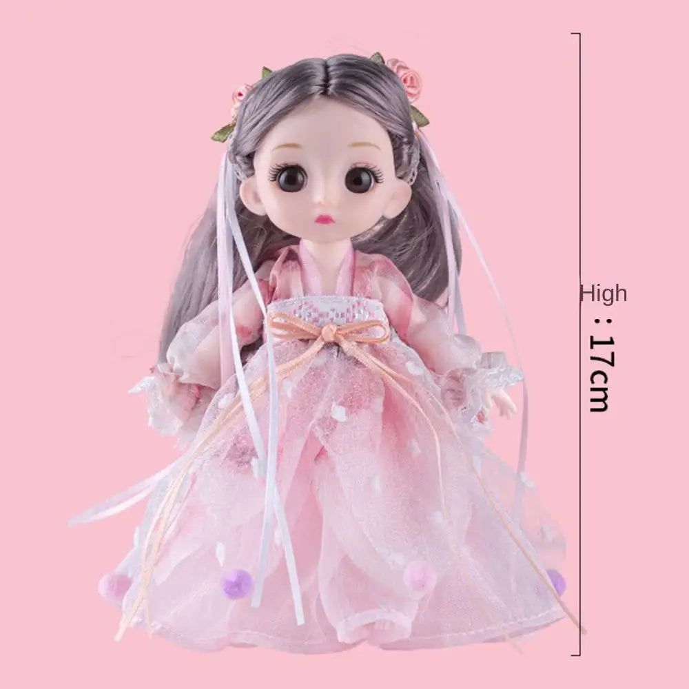 Multiple Colors Ancient Dress Bjd Doll Hanfu Princess Little Princess 17cm Ancient Girl Doll Plastic Chinese Costume