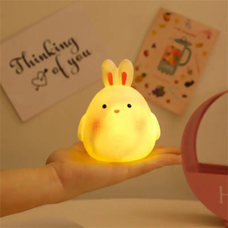 Soft Silicone LED Night Lights Christmas Gift USB Rechargeable Children Baby Kids Night Lamp Creative Cartoon Room Decor Light