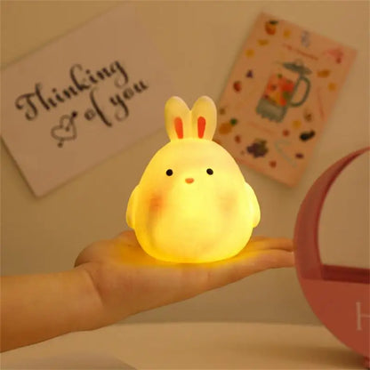 Soft Silicone LED Night Lights Christmas Gift USB Rechargeable Children Baby Kids Night Lamp Creative Cartoon Room Decor Light