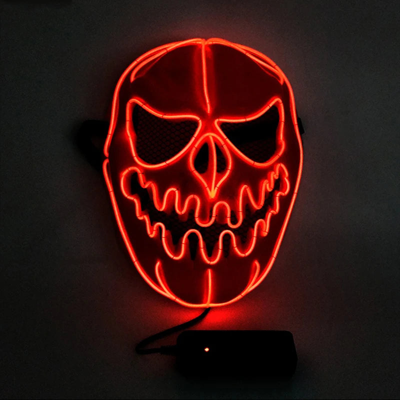 New Arrival LED Luminous Cosplay Anime Mask Neon Light Up Fox Mask Halloween Party Mask Carnival Party Led Mask