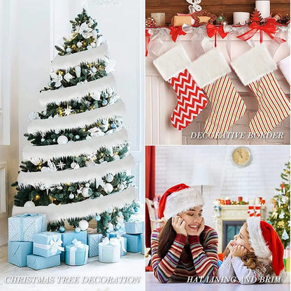 Crafts Gift Trimming Soft Apparel Sewing Fluffy Trim Fabric Roll Faux Fur Ribbon Tapes Long Plush Fur Fabric Plush Fur Stripe