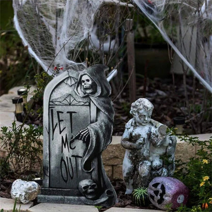 6pcs Halloween Tombstone Yard Signs With Stakes Scary Silhouette Halloween Decorations for Outdoor Yard Garden Halloween Decor