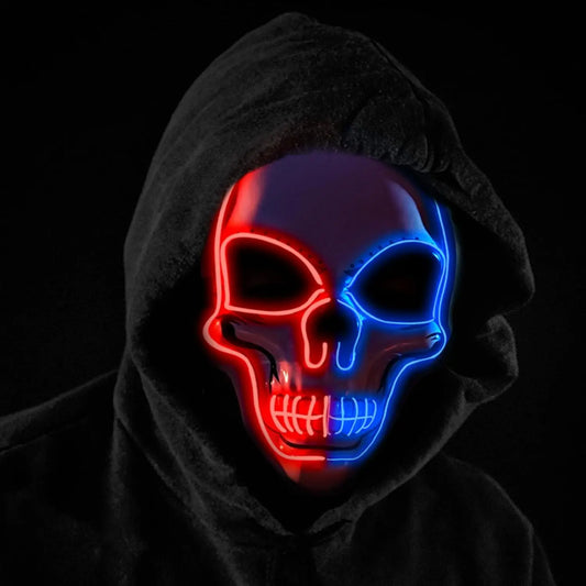 OceanWings Halloween Mask LED Light Up Costumes Scary Mask for Party Supplies Favor