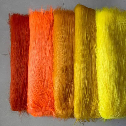 White Long Fur Long Hair Plush Fabric Fur  by the Meter for Clothes Upholstery Toys Coats Doll Sewing Soft Green Faux Fur Cloth