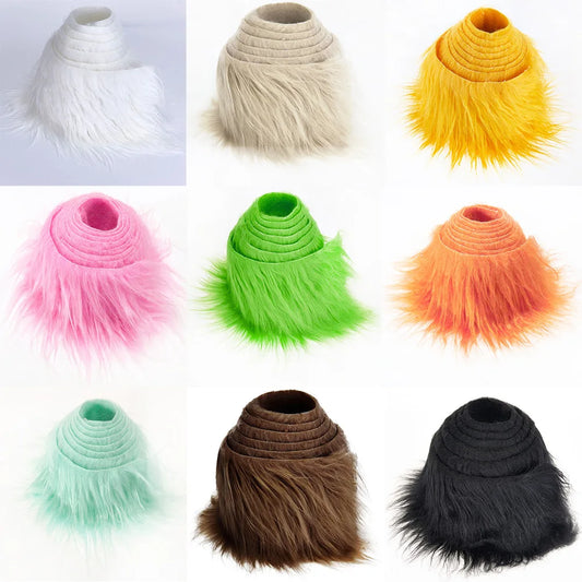 1.5M Faux Fur Ribbon Tape DIY Apparel Sewing Fluffy Trim Trimming Fabric Sewing Plush Fur Stripe Home Christmas Decoration