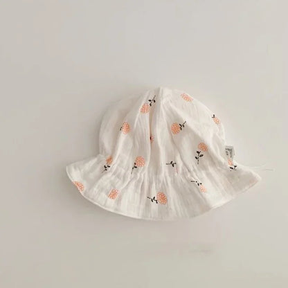 Korea Style Baby Hat Summer Newborn Baby Bucket Hat Kids Sun Hats Kids Cap Children Panama Cap Outdoor Travel Beach Cap 1PC
