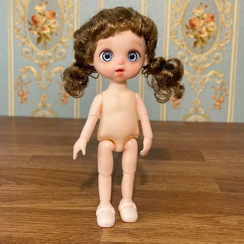 Lovely 17cm Doll 1/8 Bjd Dolls Mini Playhouse Doll Toy Kids Girls Dolls Toy Gift