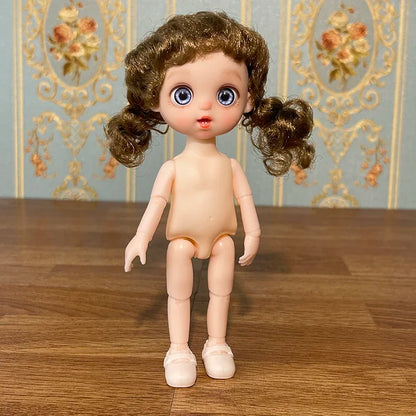 Lovely 17cm Doll 1/8 Bjd Dolls Mini Playhouse Doll Toy Kids Girls Dolls Toy Gift