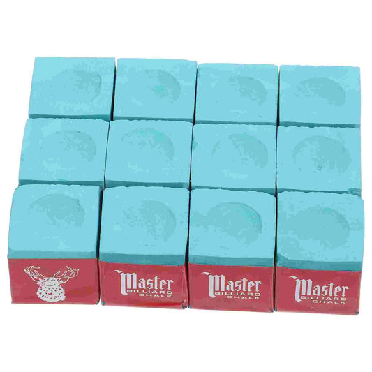 12Pcs Cue Stick Wiping Powder Pool Table Cue Chalk Billiards Playing Accessories Pool Cue Chalk Cubes for Pool Billiard Snooker