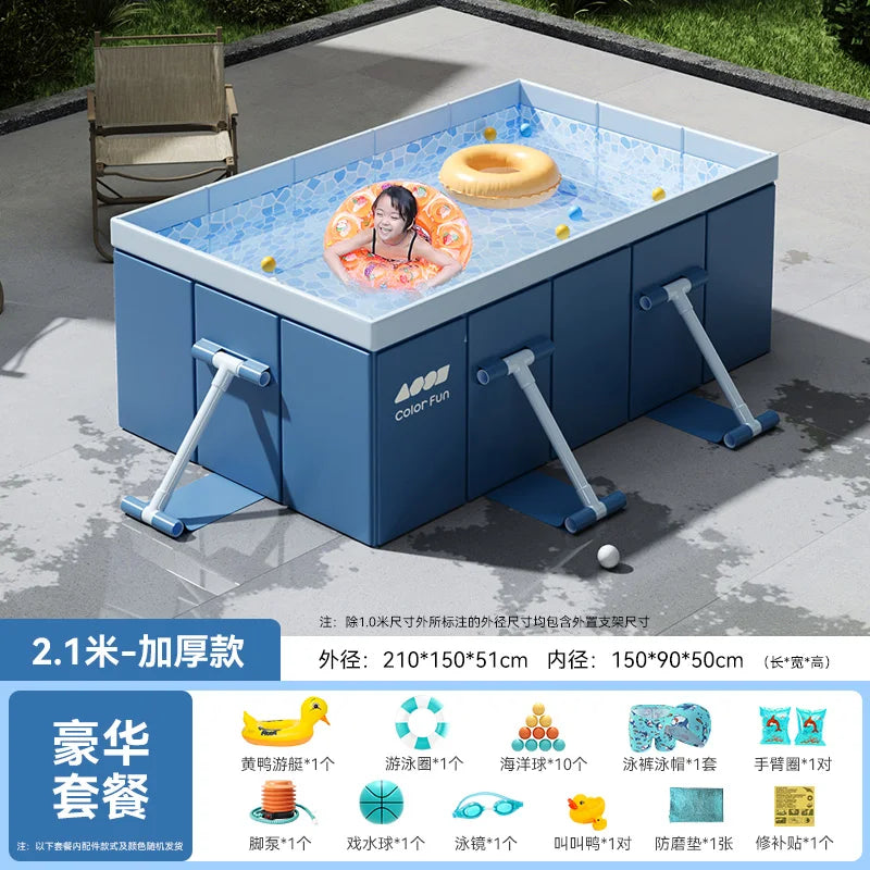 CX Swimming Pool Adults and Children Household Bracket Inflatable-Free Swimming Pool Foldable Family Yard