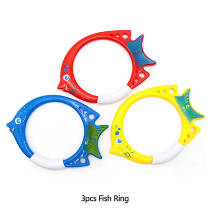 Seaweeds Swimming Pool Toys Kid Water Sports Swim Thru Rings Diving Doors Octopus Dolphin for Summer Activities Outdoor Games