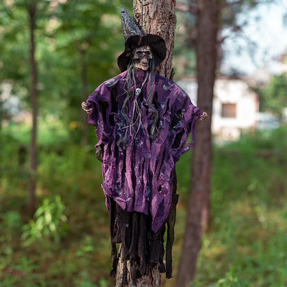 1PC Halloween Horror Props, Haunted House Decorations, Emitting Sound, Skull, Ghost Head, and Small Hanging Ghost