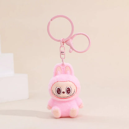 New Christmas Labubu Kawaii Particles Keychain Bag Cell Phone Charm Key Chain Christmas Gift