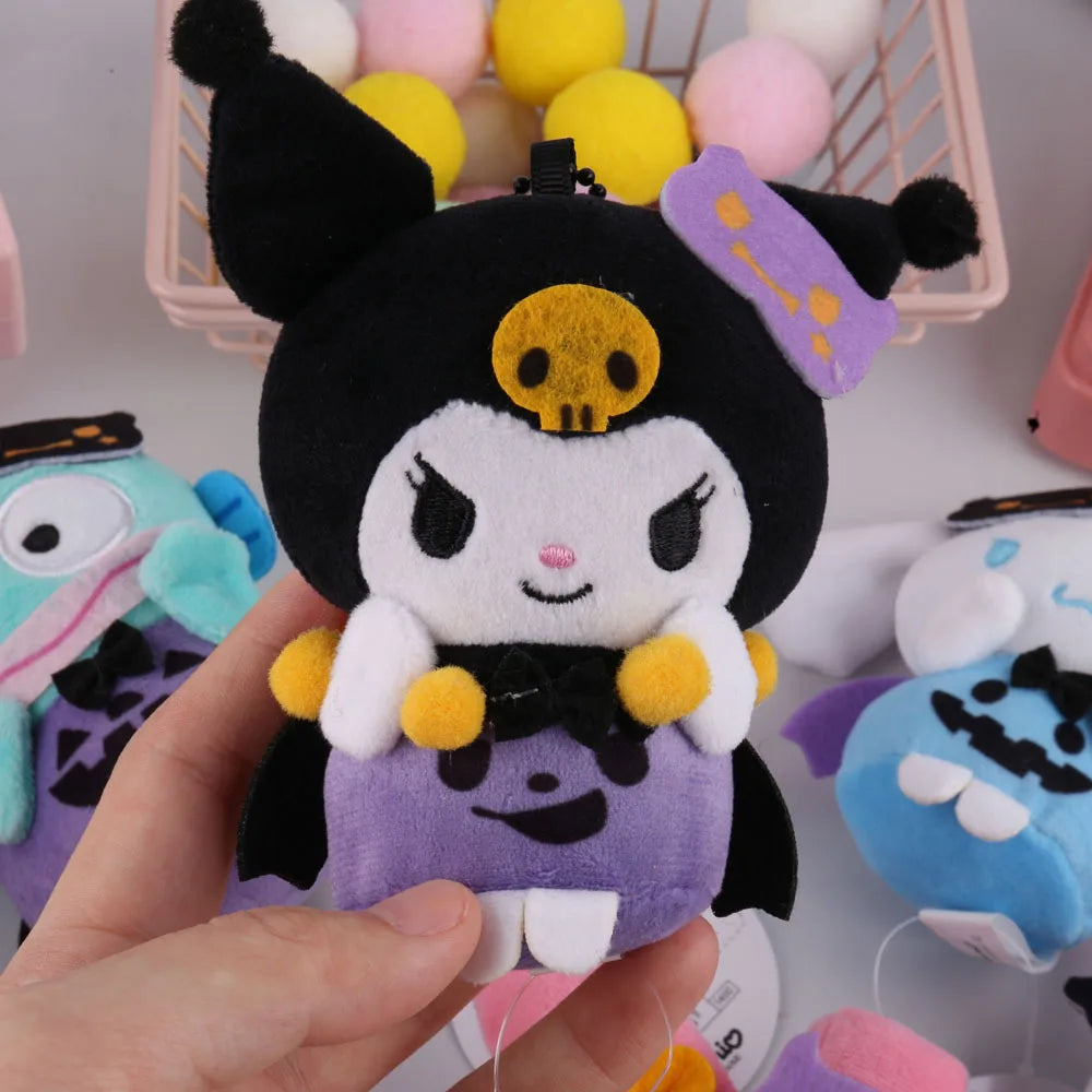 Halloween Christmas Decoration Dolls My Melody Kuromi Cinnamoroll Kt Cat Plush Toy Small Pendant Stuffed Animals Keychains Gifts