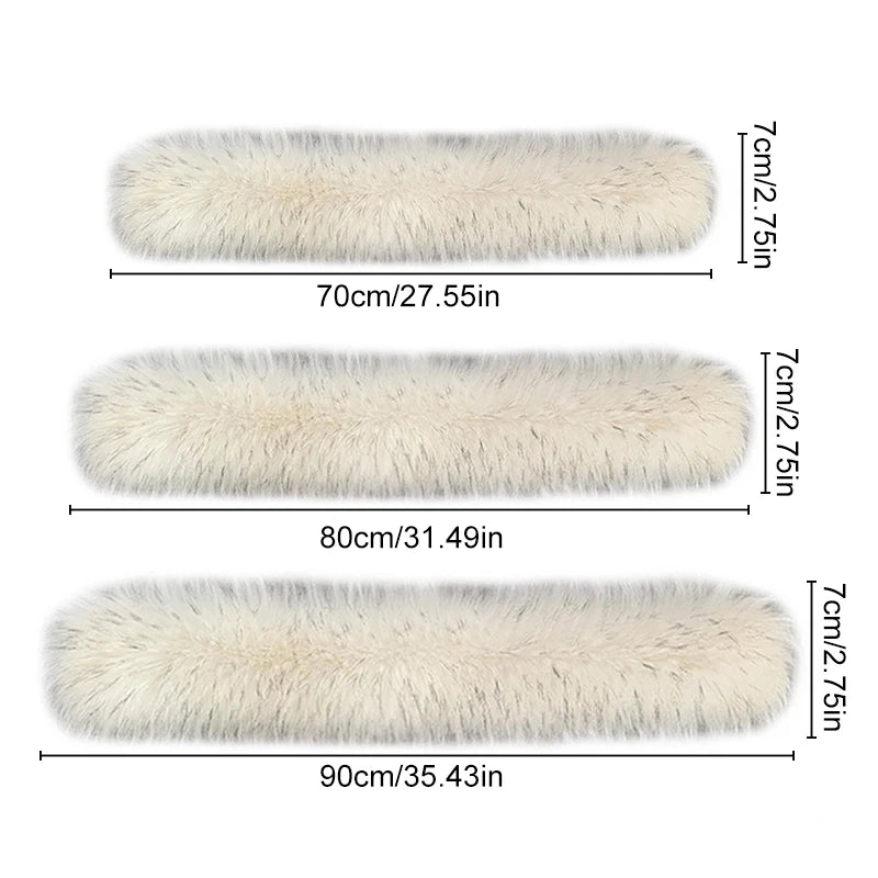 Women Faux Fur Collar Scarf Winter Warm Thick Imitation Fur Shawl Collar Plush Fluffy Neck Warmer Scarves Coat Accessories