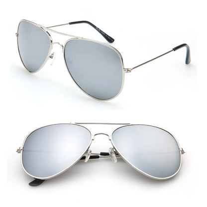 FOENIXSONG Fashion Pilot Sunglasses for Women Men  Classic Eyewear Gradient Mirrored Blue Silver Gray Sun Glasses Sunglass