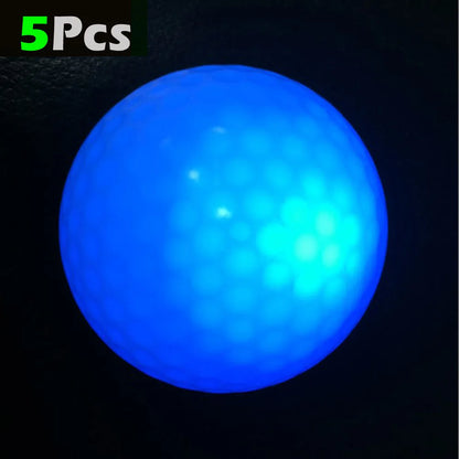 5Pcs Professional Golf Balls LED Luminous Night Golf Balls,Reusable and Long-Lasting Glow Training Golf Practice Balls