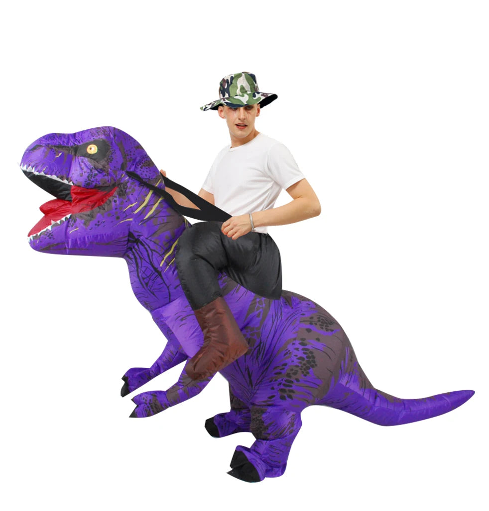 Adult Kids T-Rex Dinosaur Inflatable Costumes Purim Halloween Christmas Mascot Anime Party Cosplay Costume Dress Fancy Suits