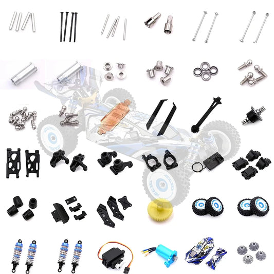 WLtoys 124017 124019 RC Cars Original Spare Parts Swing Arm C Seat Bottom Motor Differential Gearbox Shock Absorbers Tire