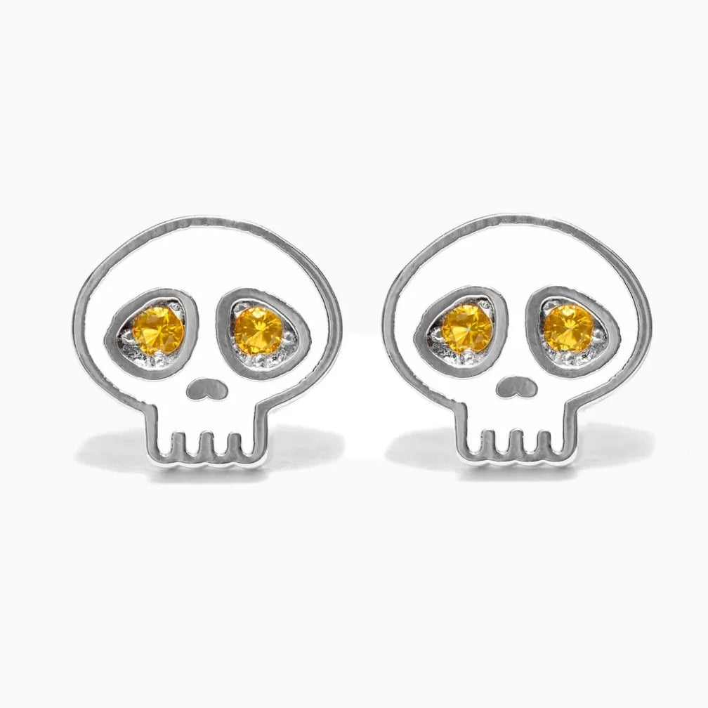 New Halloween Gothic Cute Oil Drip Pumpkin Ghost Skull Stud Earrings for Women Fashion Jewelry Gift Wholesale