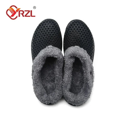 YRZL Winter Slippers Men Women Indoor Warm Shoes Non Slip Cotton Pantoffels Casual Clogs Slip on House Floor Slippers for Men