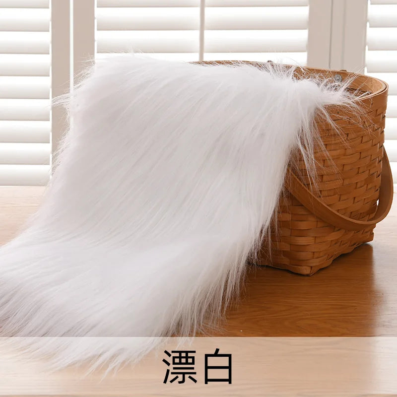 Dolls Long Plush Fabric Per Meter for Upholstery Coats Chair Cover Sewing Plain Fashion Fur Textile Needlework Thick Comfortable