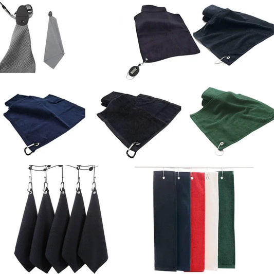 Golf Towel Strong Magnet Golf Club Cleaner Available Multiple Sizes and Styles Golf Clubs Balls Cleaning Towel Golf Supplies