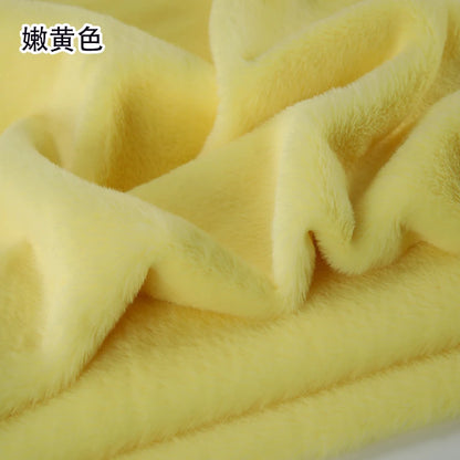 Plain Faux Fur Fabric Smooth by the Meter for Clothes Coats Dolls Sewing Thickened Imitation Rex Rabbit Plush Textile Soft Silky