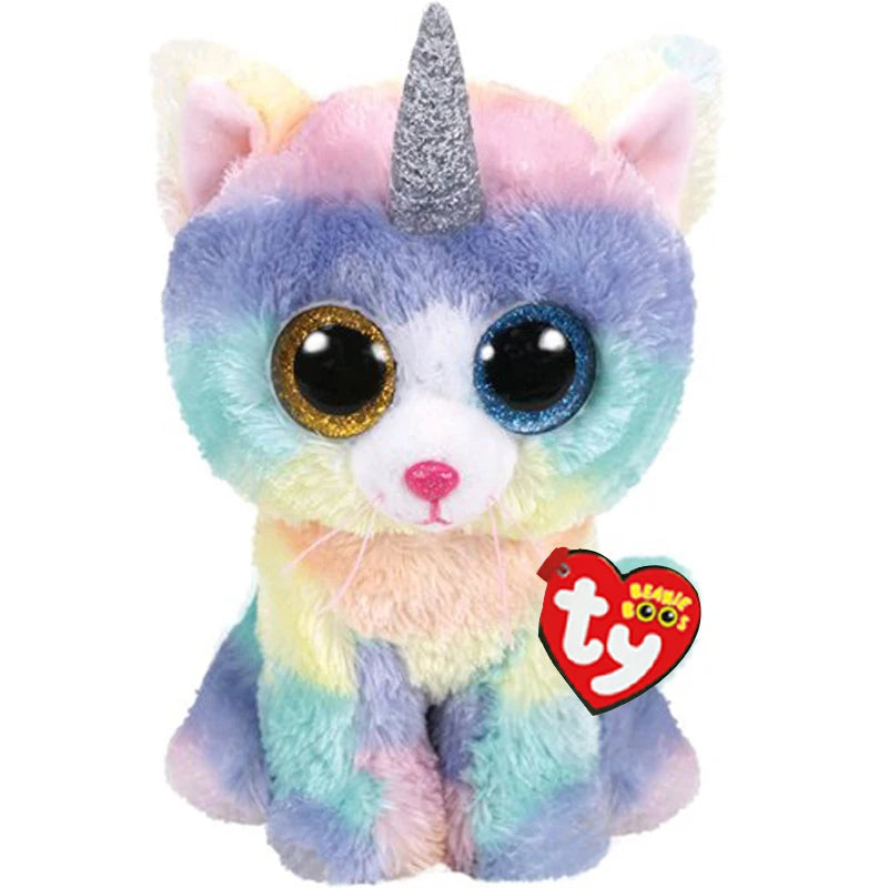 Ty Beanie Animal Stuffed Plush Toy Beastie Cute Halloween Golden Wing Bat Doll Children Birthday Toys Gift 15cm