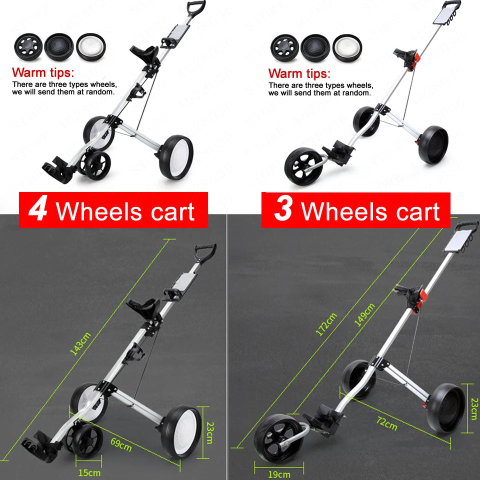 PGM Professional Folding Golf Trolley Outdoor Sports Travel Airport Baggage Check Carrier Cart Stroller Golf Pitch Tool Supplies