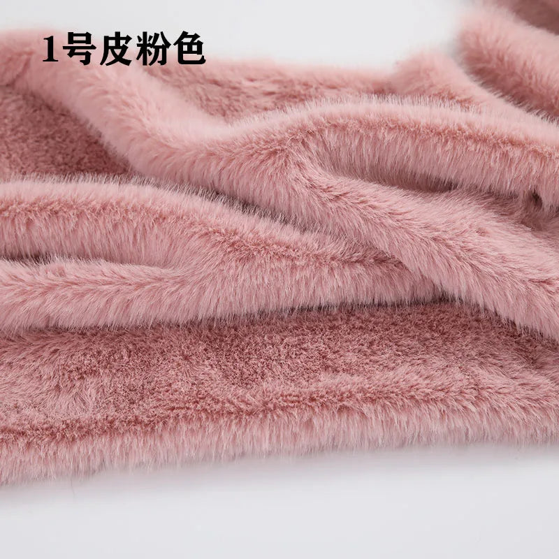 40Colours 2cm Imitation Mink Plush Fur Fabric Doll Manual DIY Counter Scarf Cuddle Doll Faux Fur Fabric 50*50