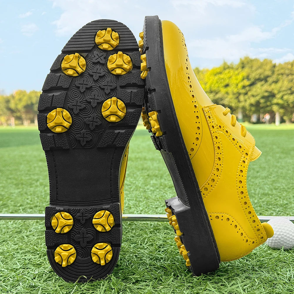 Men Golf Shoes Non Slip Couple Golfers Shoes Comfortable Outdoor Waterproof Sneakers for Golfing