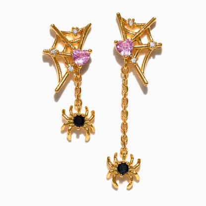 New Halloween Gothic Cute Oil Drip Pumpkin Ghost Skull Stud Earrings for Women Fashion Jewelry Gift Wholesale