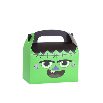 10/24pcs Halloween Treat Boxes Monster Pumpkin Cat Mummy Vampire Skull Paper Gift Box for Candy Cookie Party Favors