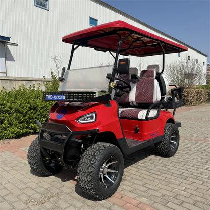 New Design 4 Seater 60V 72V Lithium Battery Golf Carts New Arrival Red Golf Carts 4KW 5KW 7.5 KW AC Motor Electric Golf Carts