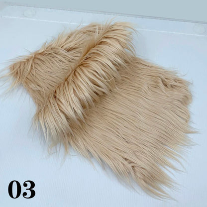 25x45cm Long Hair Faux Fur Fabric for DIY Dolls Hair Beard Craft Making Material Patchwork Garment Sewing Accessories