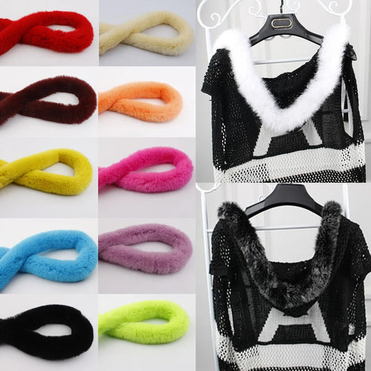 5M Artificial Rabbit Fur Ribbon Tapes Faux Fur Tape Trimming Ribbon Furry Fluffy Tape Garment Edge DIY Sewing Accessories