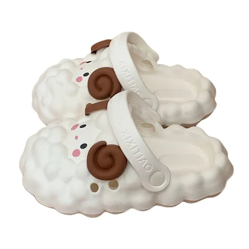 Parent Child Cute Lamb Slipper Shoes for Boys and Girls Eva Slippers Beach Children Sandals Summer Slides Shoes