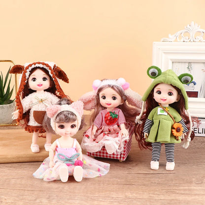 Innovative and Practical for Girls Birthday Gift Cute Fashion Princess DIY Dress Up Toys New 16CM Exquisite Mini Imitation Dolls