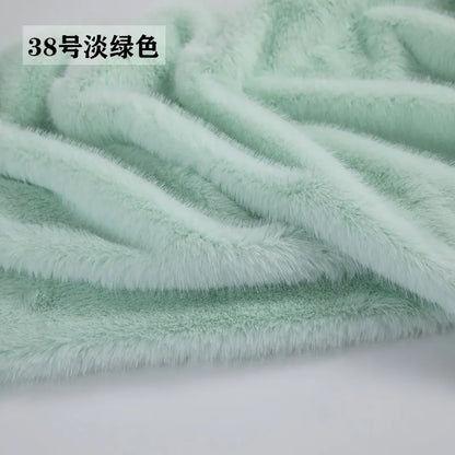 40Colours 2cm Imitation Mink Plush Fur Fabric Doll Manual DIY Counter Scarf Cuddle Doll Faux Fur Fabric 50*50
