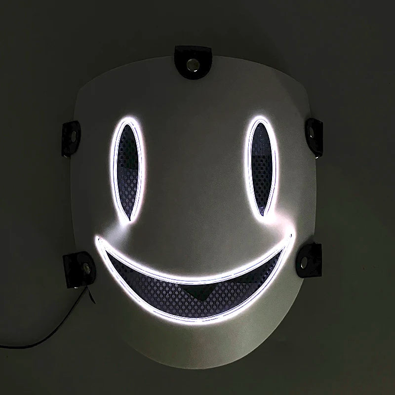 High-Rise Luminous Light Up Mask LED Glowing Mask Cosplay Party Anime Props Neon Face Mask for Adult Kids Halloween Supplies