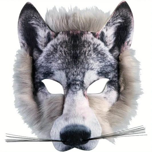 1 Piece Animal Wolf Mask for Everyone, Universal for Halloween Party Gathering