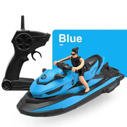 New 2.4g Mini Rc Jet Ski High-Speed Rc Doll Double Motor Boat and Electric Motorboat for Kids Summer Water Play Ideal as a Gift