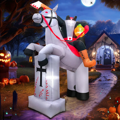 240cm 270cm Halloween Home Outdoor Decoration Arch Door Scary Ghost Pumpkin Witch Blow Up Halloween Party Decor Prop
