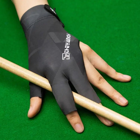 Billiards Glove Left Hand Three Finger Snooker Billiard Glove Non Slip Stickers Elasticity Billiard Training Gloves Accessories